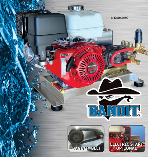 Bandit 5.5 GPM Belt Drive Pressure Washer Electric Start