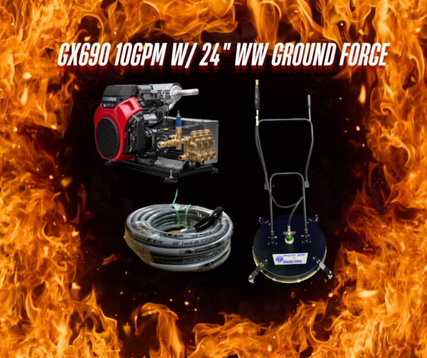 GX690 10GPM WW Ground Force 24" 200ft Fierce Jet Single Wire